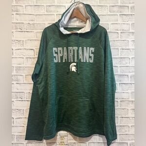 NWOT! Men’s Captivating Michigan State Broncos green hoodie sweatshirt 2XL
